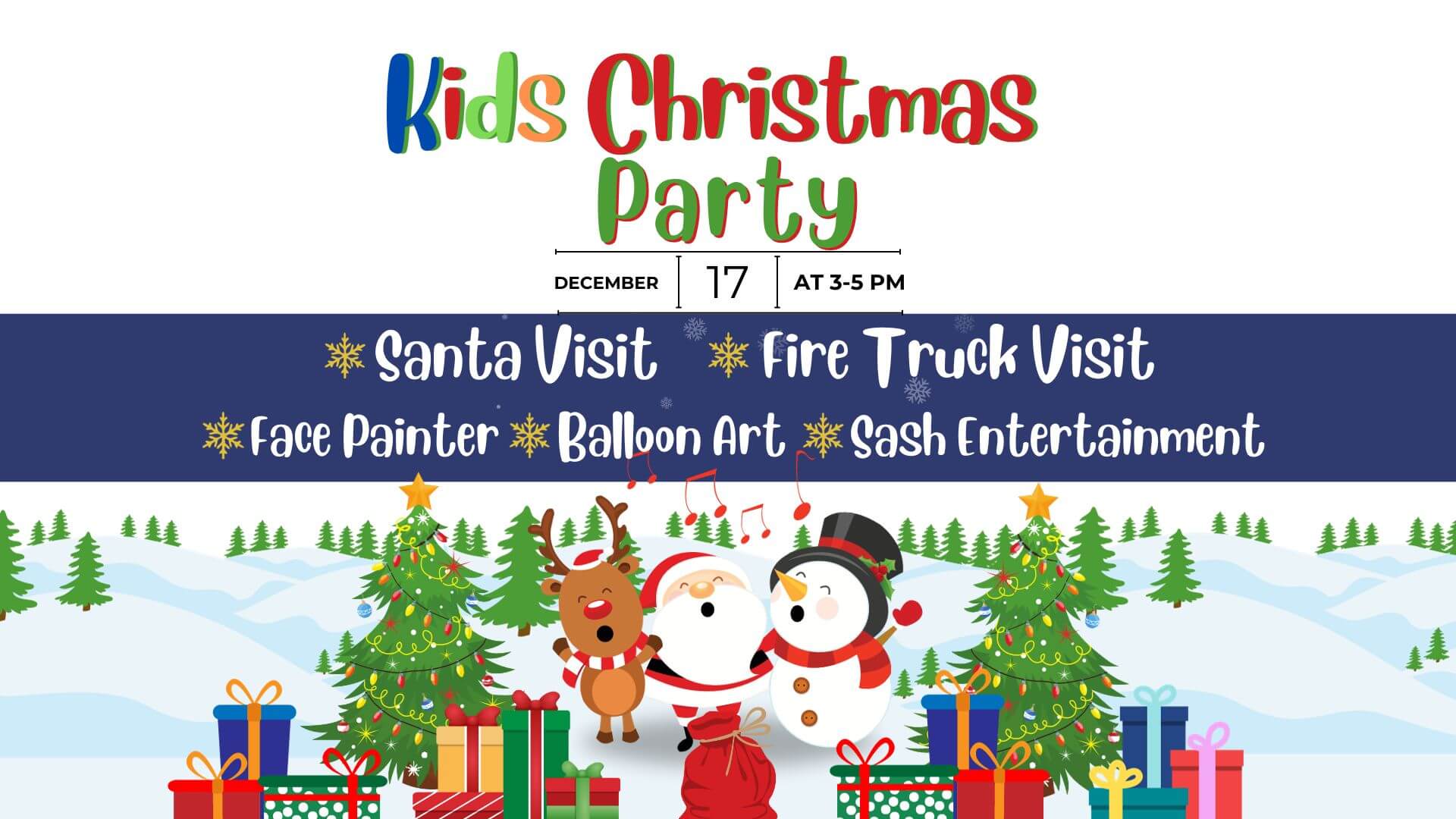 FREE Kids Christmas Party at Hoppers Club!